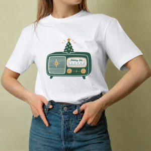 Radio Holiday Hits - mujer Radio Holiday Hits, camiseta blanca, mujer