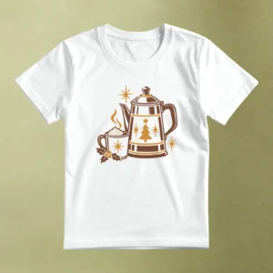 Café Navideño - principal Café Navideño, camiseta blanca, principal