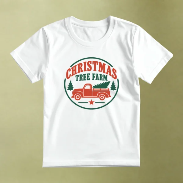 Christmas Tree Farm, camiseta blanca, principal