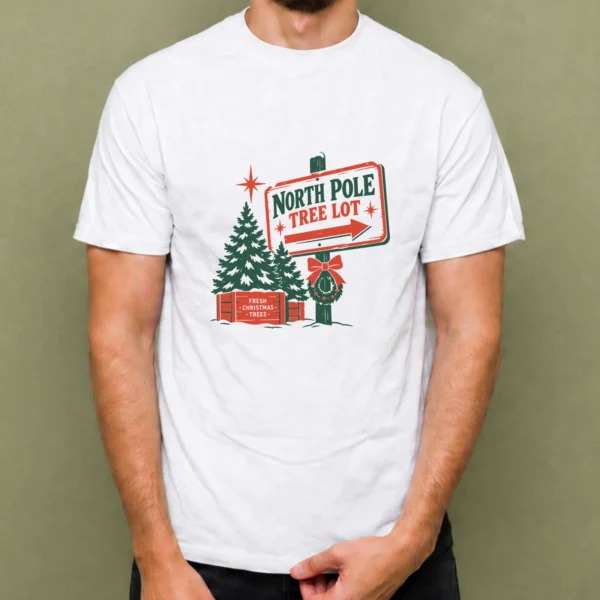 Venta de Árboles del Polo Norte - hombre Venta de Árboles del Polo Norte, camiseta blanca, hombre