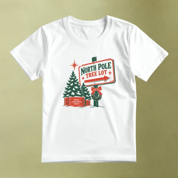 Venta de Árboles del Polo Norte, camiseta blanca, principal