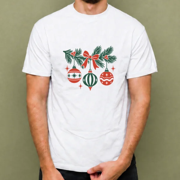 Guirnalda de Esferas - hombre Guirnalda de Esferas, camiseta blanca, hombre