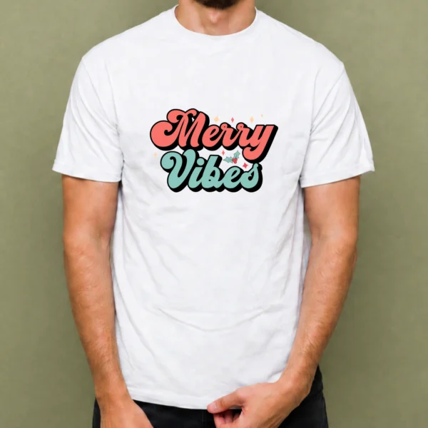 Merry Vibes - hombre Merry Vibes, camiseta blanca, hombre