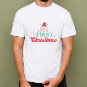 My First Christmas - hombre My First Christmas, camiseta blanca, hombre