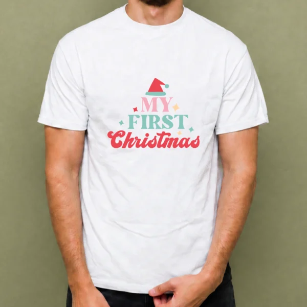 My First Christmas - hombre My First Christmas, camiseta blanca, hombre