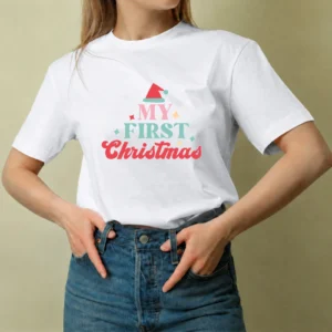 My First Christmas - mujer My First Christmas, camiseta blanca, mujer