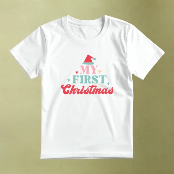 My First Christmas, camiseta blanca, principal