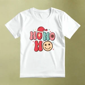 Ho Ho Ho Retro, camiseta blanca, principal