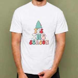 Tis the Season - hombre Tis the Season, camiseta blanca, hombre