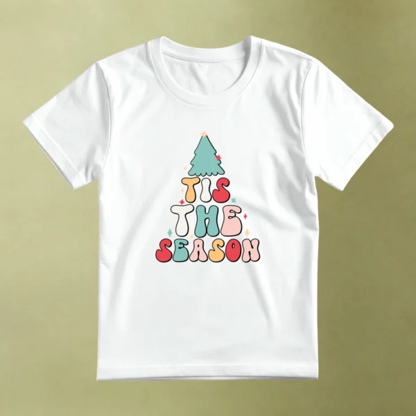 Tis the Season, camiseta blanca, principal
