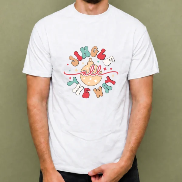 Jingle All the Way, camiseta blanca, hombre