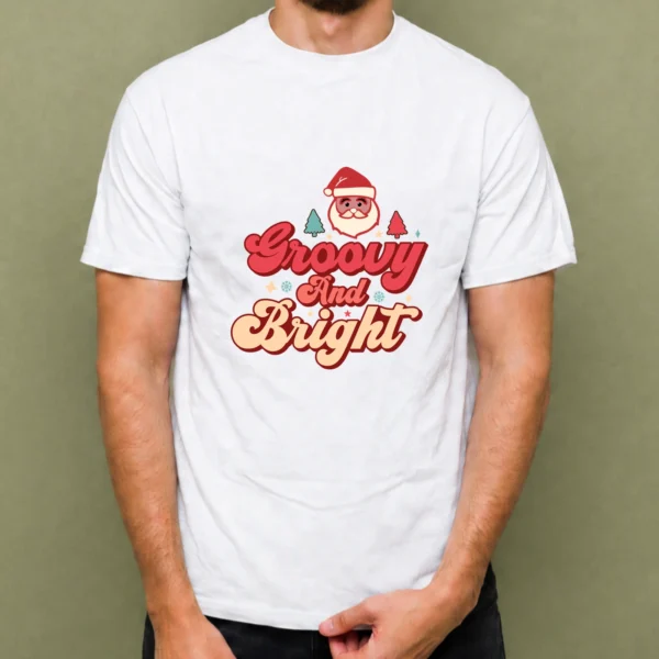 Groovy and Bright - hombre Groovy and Bright, camiseta blanca, hombre