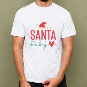 Santa Baby, camiseta blanca, hombre