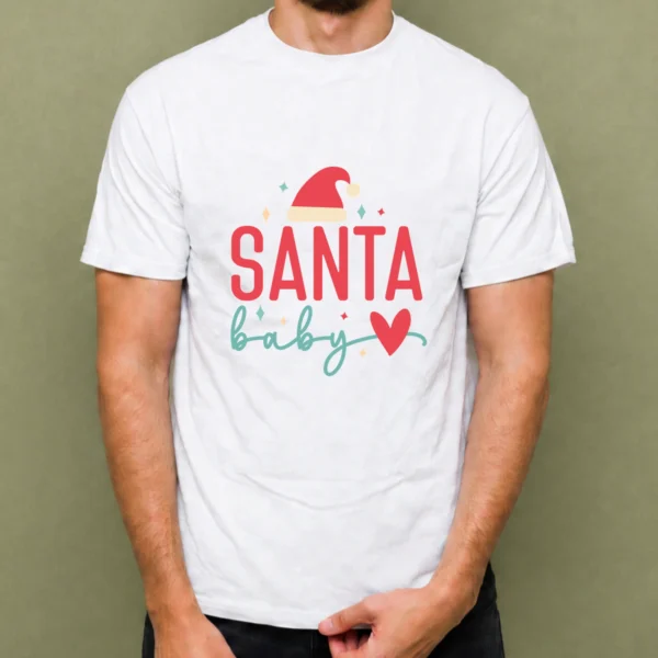 Santa Baby, camiseta blanca, hombre